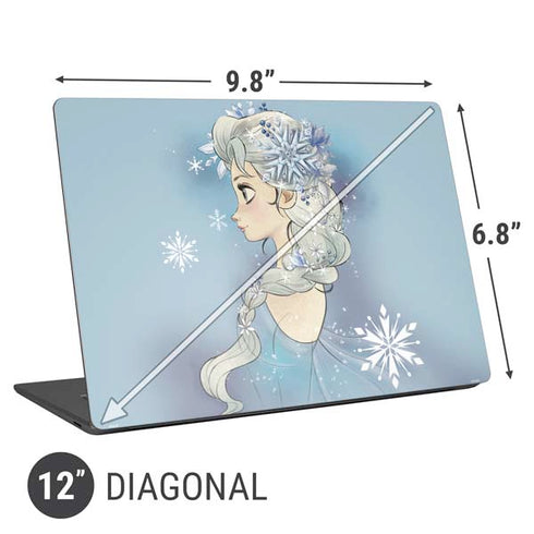 Disney Frozen Elsa Side Portrait Art Universal Laptop 12in (9.8 x 6.8in) Skin